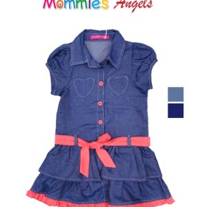 Baby Girl Denim Dress W/Heart