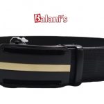 Skinny Fit Elegant Belt Black W/ Gold Line