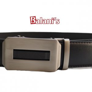 Skinny Fit Elegant Belt Silver W/ Black Line