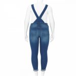 PLUS SIZE EXPOSED BUTTON OVERALLS