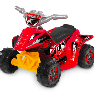 6V Kiddie Quad Battery-Powered Ride-On, Red