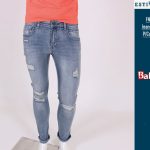 Estivaneli Light Denim Cut-up Skinny Jeans
