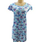 2 Button Floral Printed Gown
