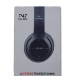 Wireless Headphones, P47 Bluetooth Over Ear Foldable Headset with Microphone Stereo Earphones 3.5mm Audio Support FM Radio TF for PC TV Smart Phones & Tablets