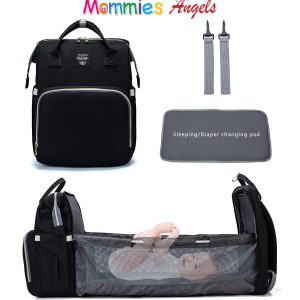 Mommy diaper bag backpack Convertible Travel Baby Bag diaper backpack for baby bed
