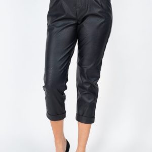 O-Ring Capri Leather Pants