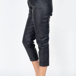 O-Ring Capri Leather Pants