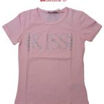 Basic T-shirt Kiss Printed Top
