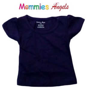 Mommies Angels Girls Classic Basic T-Shirt W/Ruffle 100% Cotton Size 0 – 6