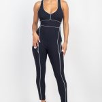 Cut-Out Sleeveless Scoop Open Back Yoga Jumpsuit