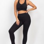 Ruched Crop Top & Training Pant Set