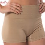 Boxer-style girdle panty in one single piece, With double thermal fabric fused at the waist, det-alles of sewing in cut of leg