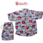 Plus size Floral Printed S/S Shirt & Short Set