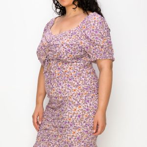 Floral Ruffled-Hem Crop Top and Skirt Set