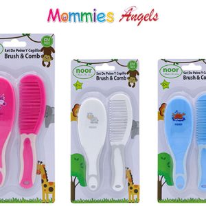 2 Piece Baby Hair Brush and Comb Set for Newborns and Toddlers