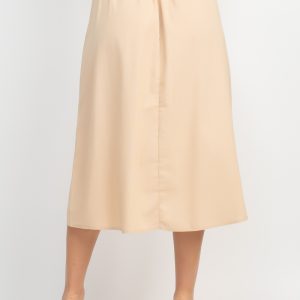 Belted A-Line Midi Skirt